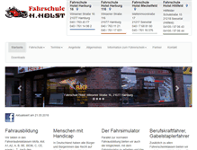 Tablet Screenshot of fahrschule-holst.de
